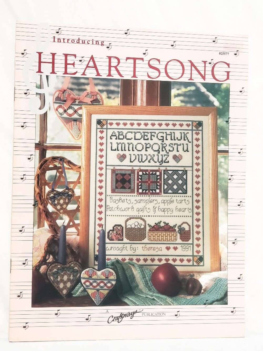 Heartsong Cross Stitch Pattern 1991 Craftways Country Treasures Harvest Baby